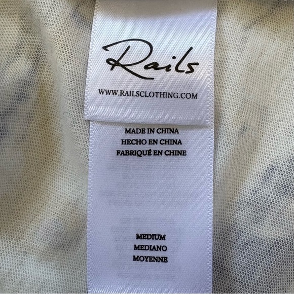 NWT RAILS The Racer Tank Blue Marble Cotton Size Medium - Picture 5 of 9